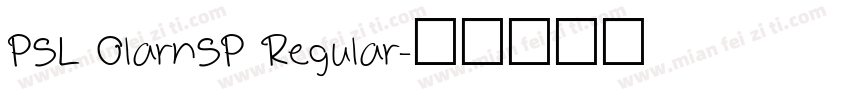 PSL OlarnSP Regular字体转换
